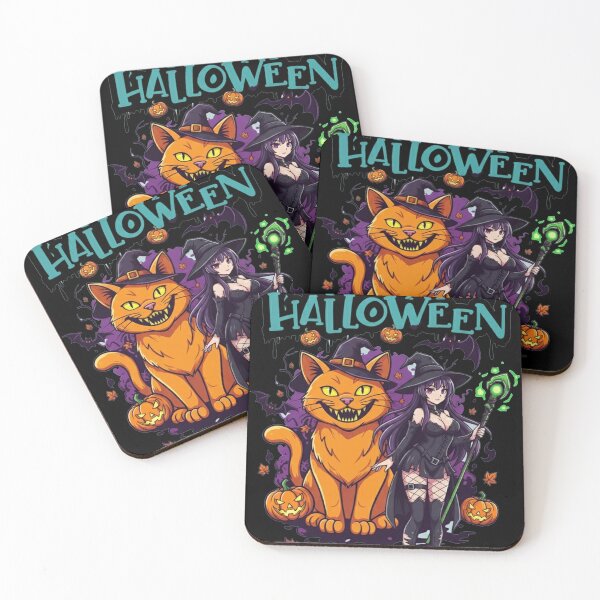 Item preview, Happy Halloween Neko Manga T-shirt designed and sold by gura1987.