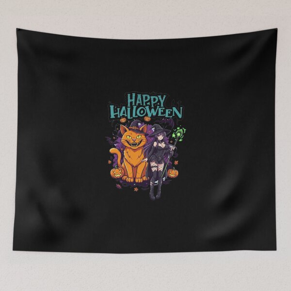 Item preview, Happy Halloween Neko Manga T-shirt designed and sold by gura1987.