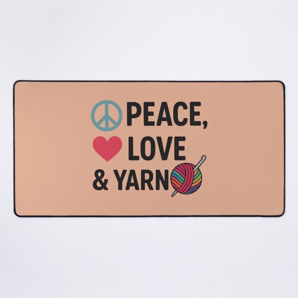 Item preview, Peace, Love, and Yarn T-Shirt | Funny Crochet Knitting Lover Gift | Happy Hooker designed and sold by MarJul.