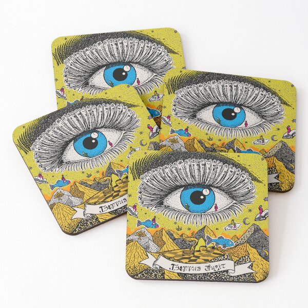 Item preview, Key-Lashed Eye Over Book Desert designed and sold by PictorialWhimsy.