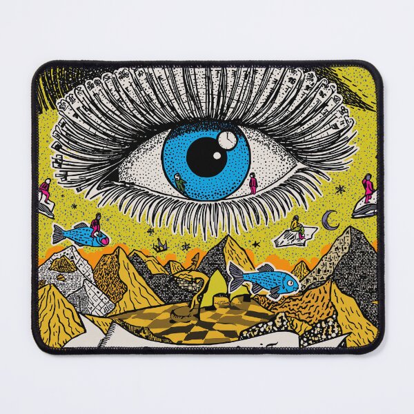 Item preview, Key-Lashed Eye Over Book Desert designed and sold by PictorialWhimsy.