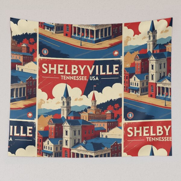 Item preview, Shelbyville Tennessee 1950s USA Vintage Travel Tourism designed and sold by TravelersGems.