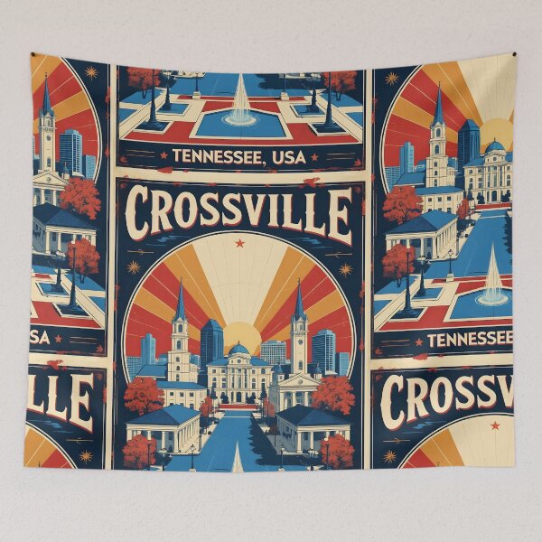 Item preview, Crossville Tennessee 1950s USA Vintage Travel Tourism designed and sold by TravelersGems.