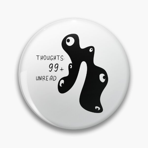 Item preview, Thoughts 99+ Unread – Overthinking & ADHD Humor Design | Mental Health T-Shirt, Sticker & Mug designed and sold by atelier-biurni.