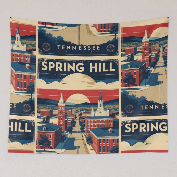 Item preview, Spring Hill Tennessee 1950s USA Vintage Travel Tourism designed and sold by TravelersGems.