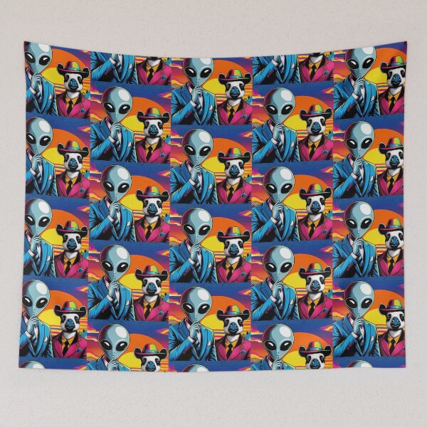Item preview, cute tapir and friend alien designed and sold by Dogandesighn.