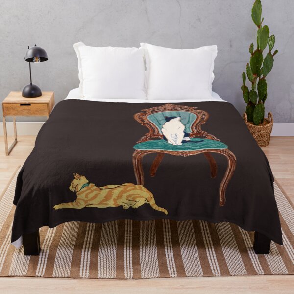 Item preview, Elegant Cats Relaxing In The Dining Room Art Drawing designed and sold by MakersFolly.