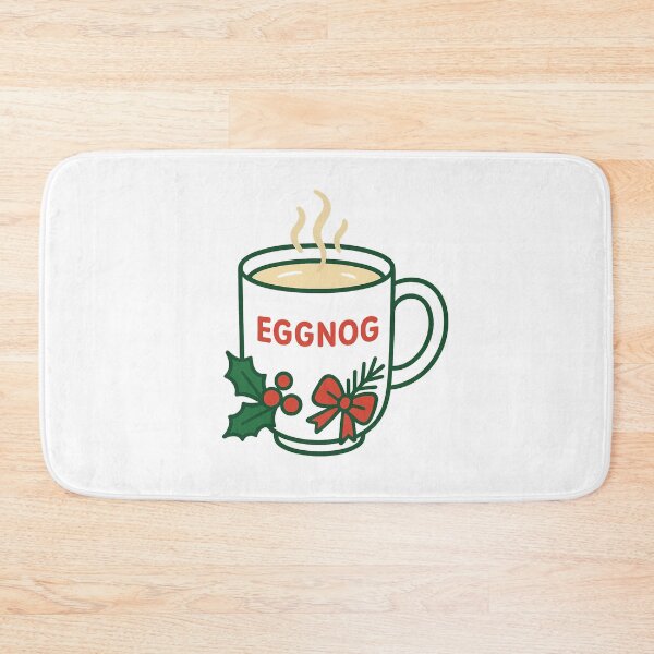 Item preview, Powered by EGGNOG | Red and Green Christmas Cozy Warm Eggnog Mug designed and sold by ArcticPastel.