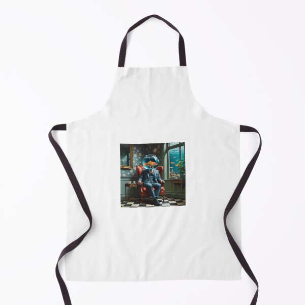 Item preview, Fish Head Businessman Victorian Parlor | Magritte Style designed and sold by PictorialWhimsy.