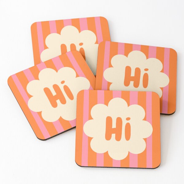 Item preview, Hi Greeting in Retro Playful Design designed and sold by nineFlorals.