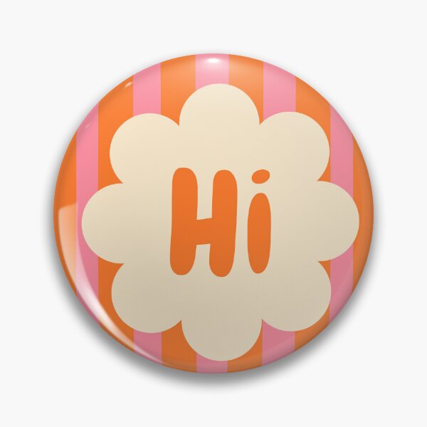 Item preview, Hi Greeting in Retro Playful Design designed and sold by nineFlorals.