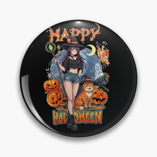 Item preview, Happy halloween cat and witch T-Shirt designed and sold by gura1987.