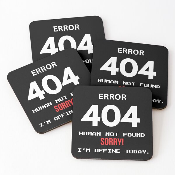 Item preview, ERROR 404: HUMAN NOT FOUND – I'M OFFLINE TODAY. Minimal Tech T-Shirt designed and sold by loccotown168.