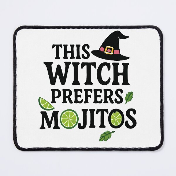 Item preview, Funny Halloween Witch Loves Mojitos Design designed and sold by RuweisVibes.