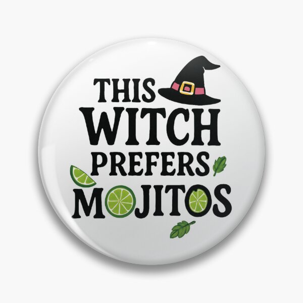 Item preview, Funny Halloween Witch Loves Mojitos Design designed and sold by RuweisVibes.