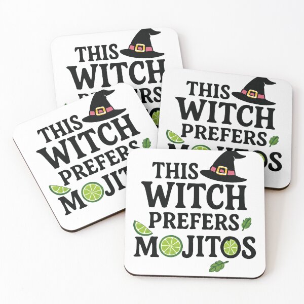 Item preview, Funny Halloween Witch Loves Mojitos Design designed and sold by RuweisVibes.