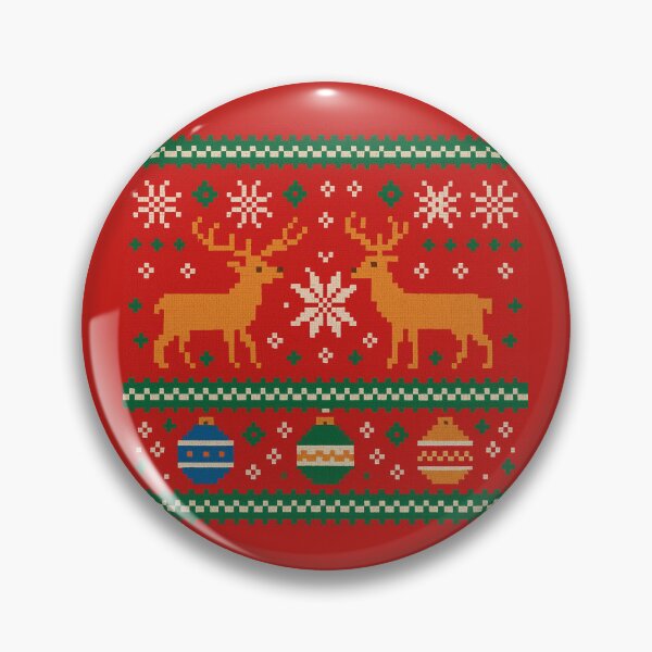 Item preview, Ugly Christmas Sweater Pattern | Christmas Winter Deer Bauble Ornament Star designed and sold by ArcticPastel.