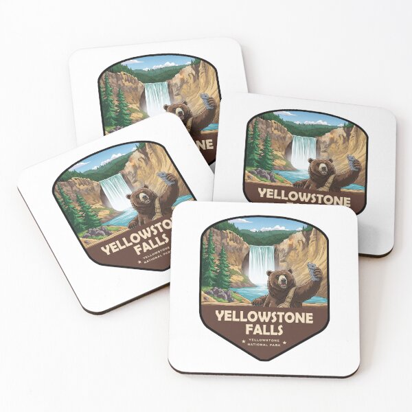 Item preview, Yellowstone Falls Bear Selfie Shield designed and sold by Esskay Designs.