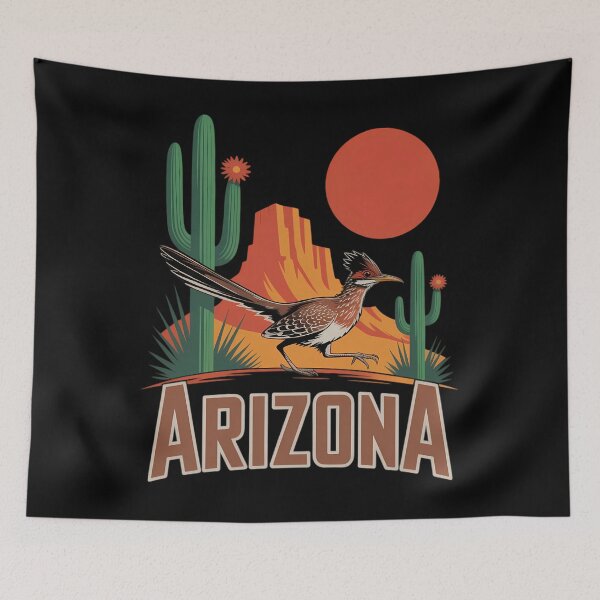 Item preview, Arizona Roadrunner Retro Boho Desert Cactus designed and sold by Formatage.
