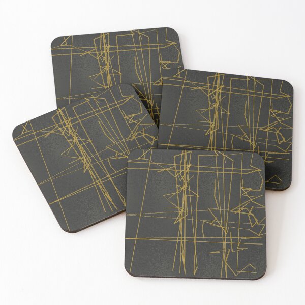 Item preview, Kintsugi gold black pattern designed and sold by CLEARART7.