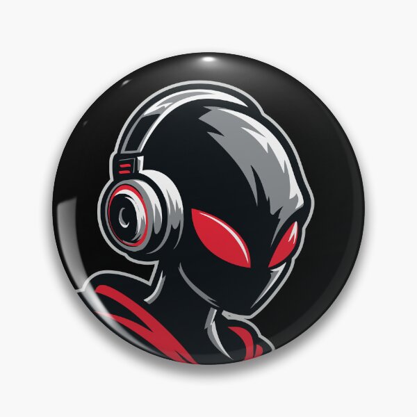 Item preview, Alien with Headphones – Minimalist Techno & Rave Design designed and sold by drizzd.