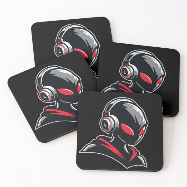 Item preview, Alien with Headphones – Minimalist Techno & Rave Design designed and sold by drizzd.