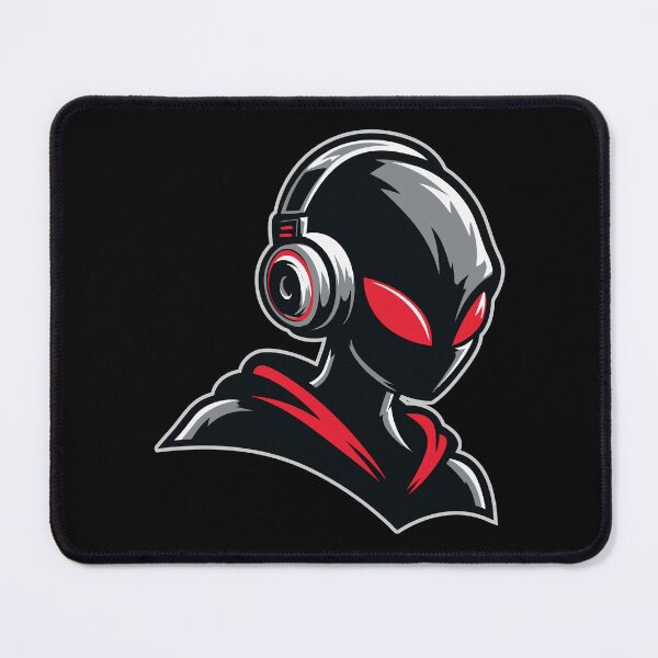 Item preview, Alien with Headphones – Minimalist Techno & Rave Design designed and sold by drizzd.