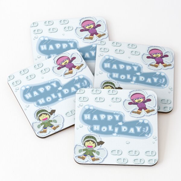 Item preview, Happy holiday with Mr.purple bear and friend, Long weekends, Playing Snow angel, Winter holiday designed and sold by Figaro-17.