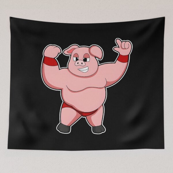 Item preview, Pig as Bodybuilder With Big Belly designed and sold by SophiaLimaMelo.