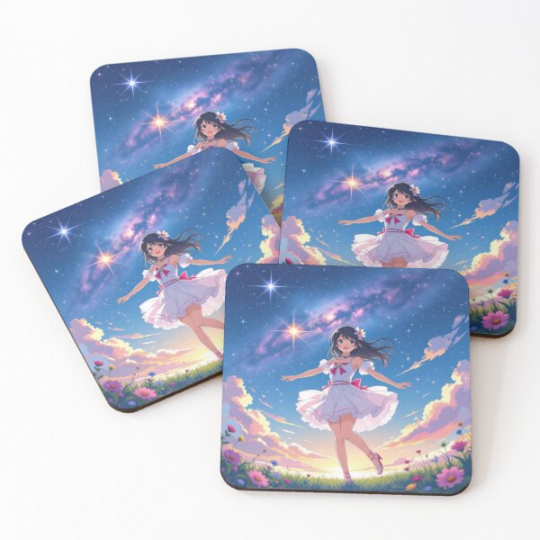 Item preview, GalaxyBallet – AnimeGirl dancing through FlowerDreams & StardustEmotion between PastelSky and JoyfulElegance designed and sold by FotoworldEdel.