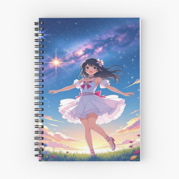 Item preview, GalaxyBallet – AnimeGirl dancing through FlowerDreams & StardustEmotion between PastelSky and JoyfulElegance designed and sold by FotoworldEdel.