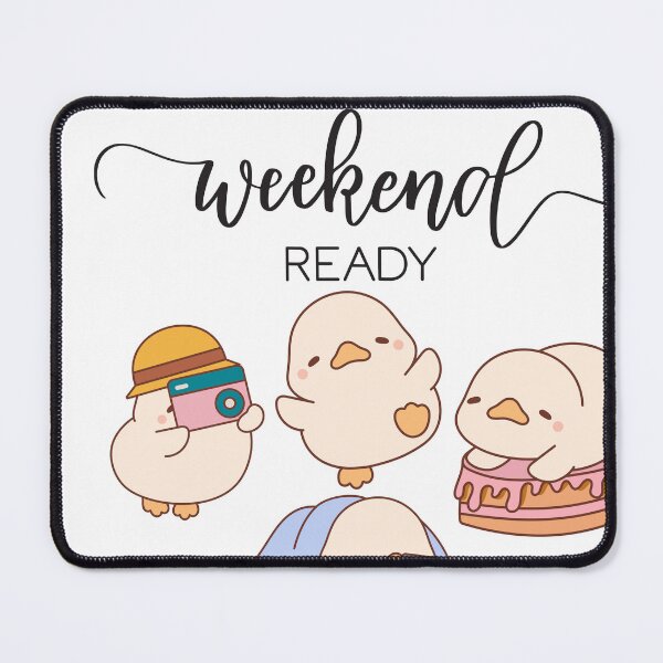 Item preview, Ilustración de un patito adorable listo para el fin de semana: una estética acogedora y relajada para introvertidos. designed and sold by Fanatic Nerd.