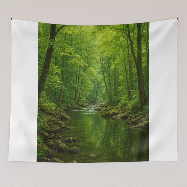 Item preview, Rio sereno na floresta   designed and sold by Leonornature.