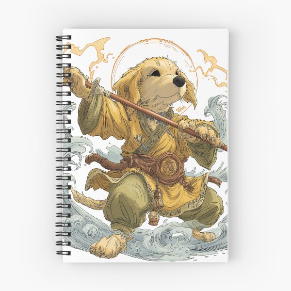 Item preview, Golden Monk Dog – Enlightened Martial Arts Warrior Illustration designed and sold by DTDSEverything.