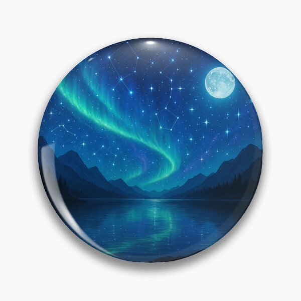 Item preview, Aurora Reflections: Celestial Dreams Over a Mountain Lake designed and sold by OandSDesigns23.