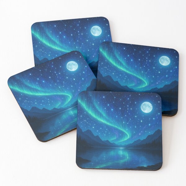 Item preview, Aurora Reflections: Celestial Dreams Over a Mountain Lake designed and sold by OandSDesigns23.