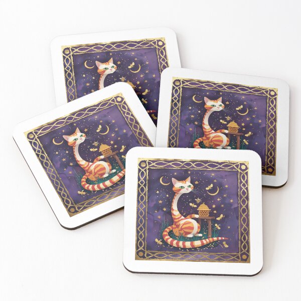 Item preview, Calico Cat Tending Beehive Medieval Art designed and sold by PictorialWhimsy.