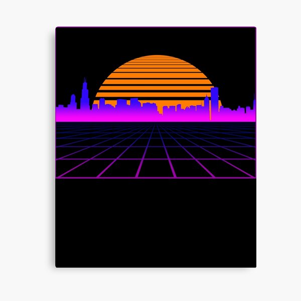 Synthwave, Retrowave Design For The Eighties Music Lovers Canvas Print