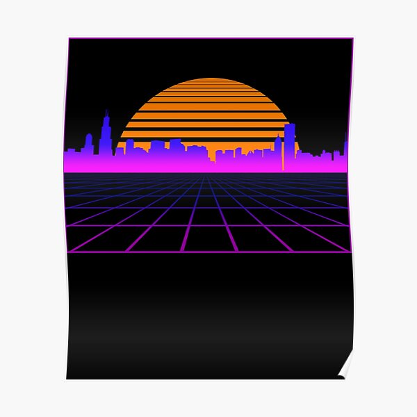 Synthwave, Retrowave Design For The Eighties Music Lovers Poster