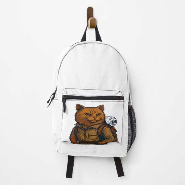 Item preview, Brave Camping Cat – Adventure in the Wild designed and sold by GlowAIDesigns.