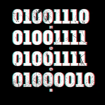 Artwork thumbnail, NOOB In Binary Code by BlueRockDesigns