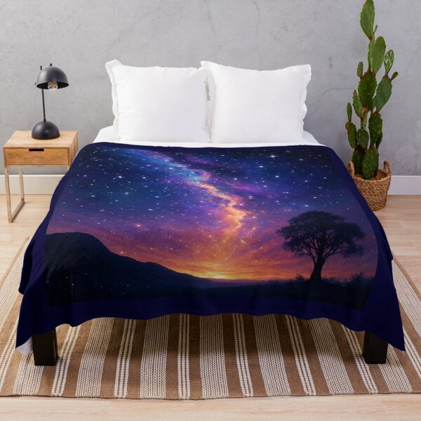 Item preview, Celestial River – Milky Way Galaxy Over the Horizon Art Print designed and sold by OandSDesigns23.