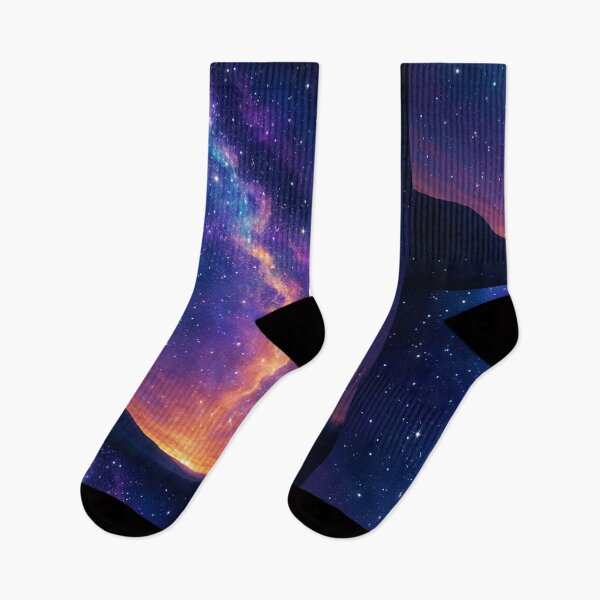 Item preview, Celestial River – Milky Way Galaxy Over the Horizon Art Print designed and sold by OandSDesigns23.