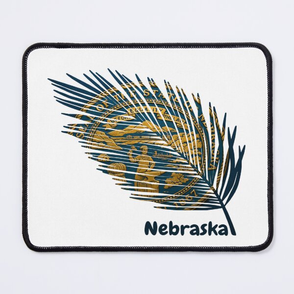 Item preview, Abstract Nebraska Flag – Feather Shape Design designed and sold by ArteJorge48.