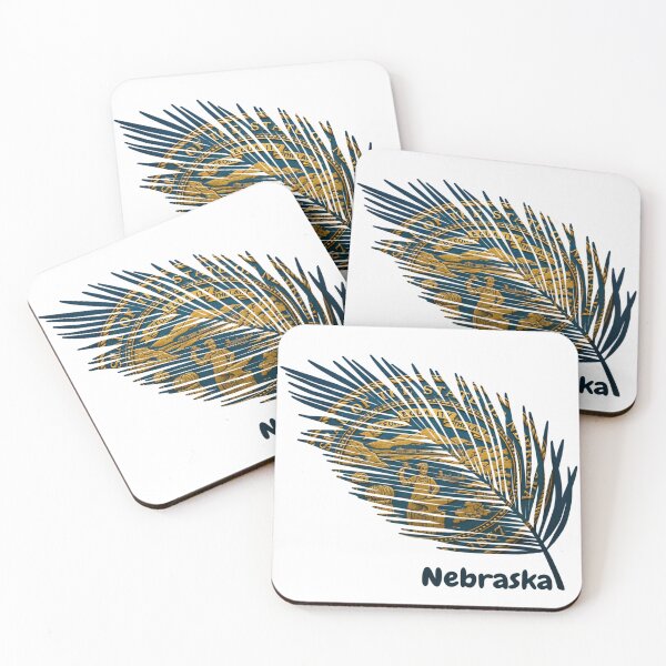 Item preview, Abstract Nebraska Flag – Feather Shape Design designed and sold by ArteJorge48.