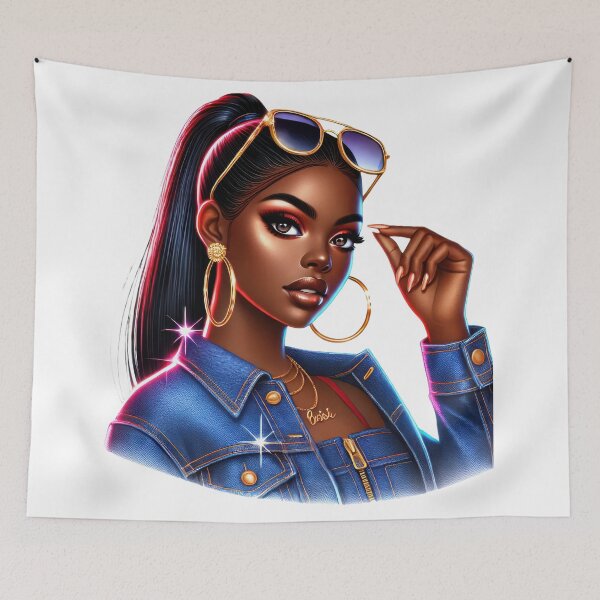 Item preview, Luxury Denim Diva with Black Girl Magic designed and sold by Lulunza.