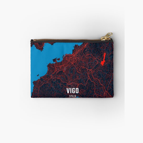 Item preview, Vigo Red & Blue Minimalist Map designed and sold by HomeLivingCo.