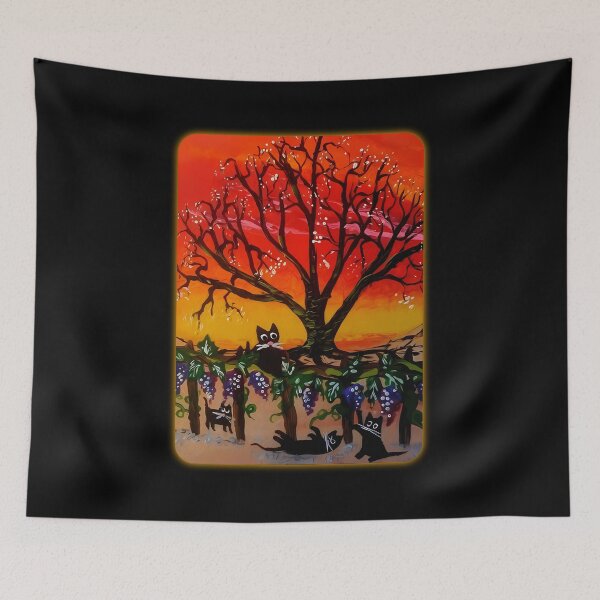 Item preview, Sunset Vineyard Cats designed and sold by GazahtArrt.