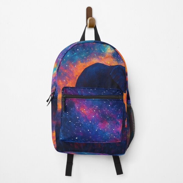 Item preview, Galactic Bond – Elephants Beneath the Milky Way Art Print designed and sold by OandSDesigns23.