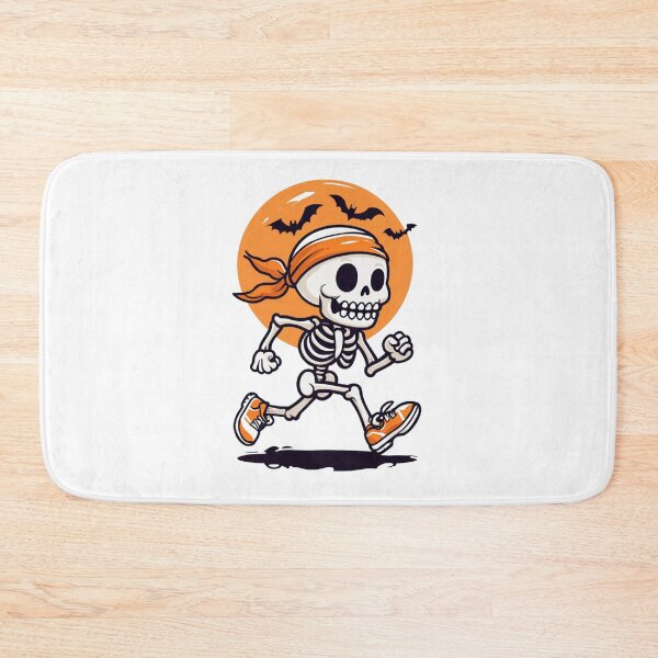 Item preview, Playful Cartoon Skeleton Running with Halloween Vibes designed and sold by RuweisVibes.